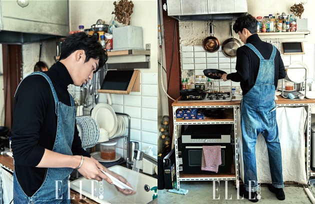 Gambar Foto Seo Kang Joon 5urprise di Majalah Elle Edisi November 2016
