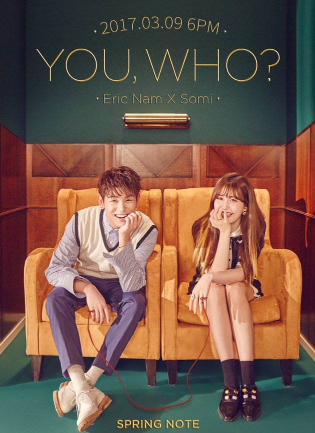 Gambar Foto Eric Nam dan Jeon Somi di Foto Teaser Single Kolaborasi 'You Who?'