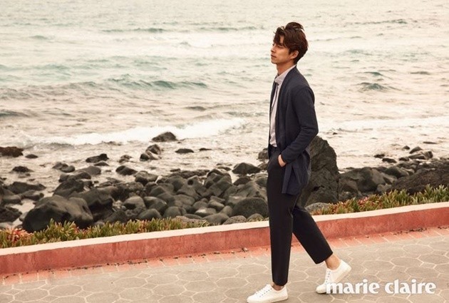 Gambar Foto Gong Yoo di Majalah Marie Claire Edisi April 2017