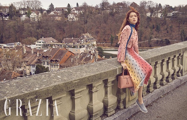 Gambar Foto Lee Sung Kyung di Majalah Grazia Edisi April 2017