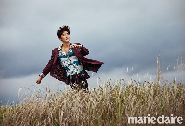 Gambar Foto Lee Jun Ki di Majalah Marie Claire Edisi Juli 2017