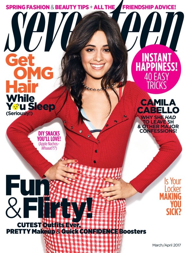 Gambar Foto Camila Cabello di Majalah Seventeen USA Edisi Maret/April 2017