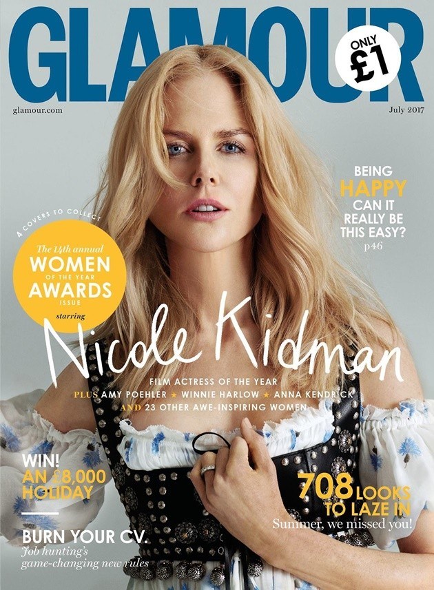 Foto Nicole Kidman di Majalah Glamour UK Edisi Juli 2017
