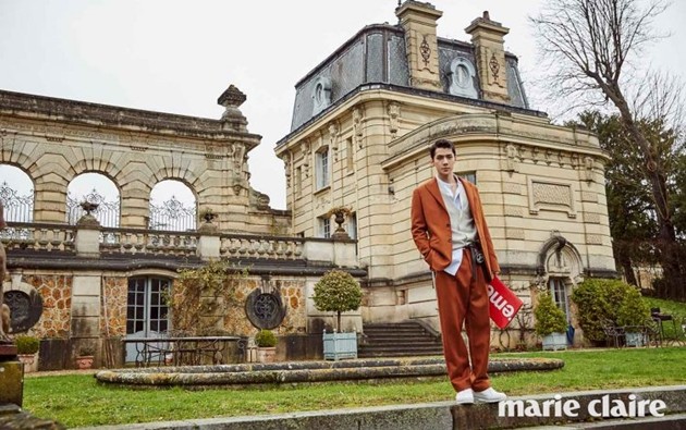 Gambar Foto Sehun EXO di Majalah Marie Claire Edisi Juli 2017