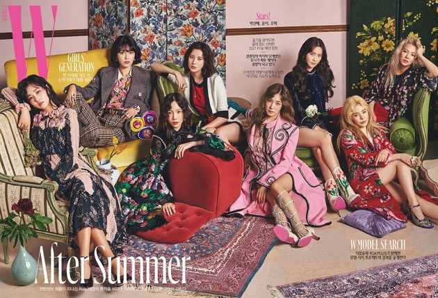 Gambar Foto Girls' Generation di Majalah W Korea Edisi Agustus 2017