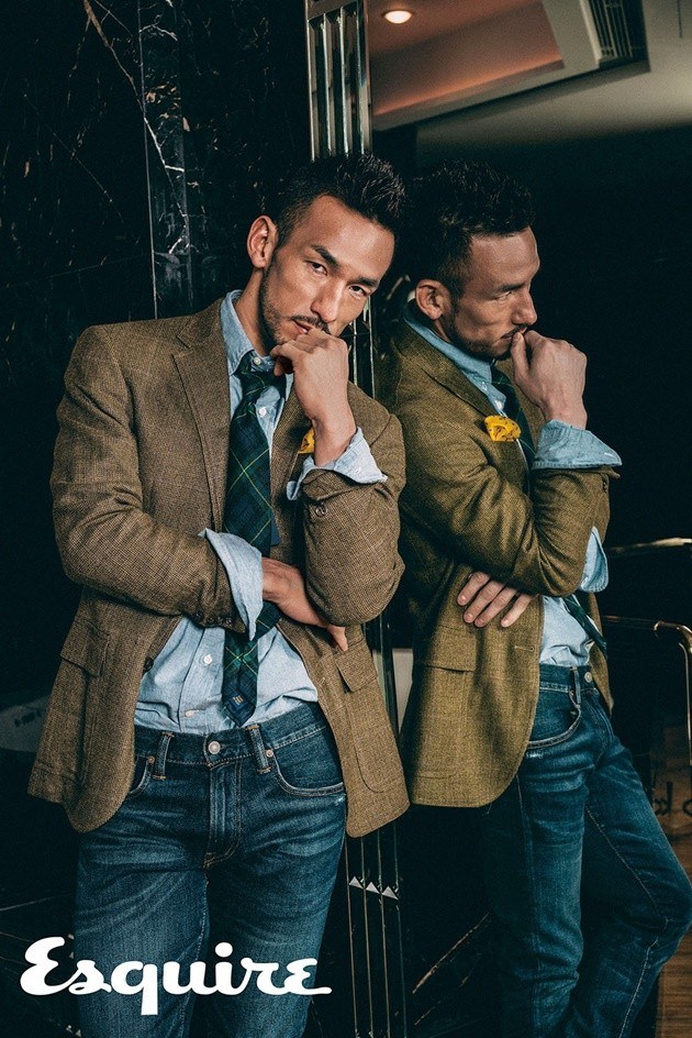 Gambar Foto Hidetoshi Nakata di Majalah Esquire Taiwan Edisi Mei 2017