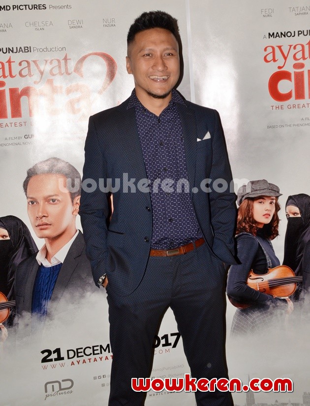 Gambar Foto Arie Untung di Press Screening Film 'Ayat-ayat Cinta 2'