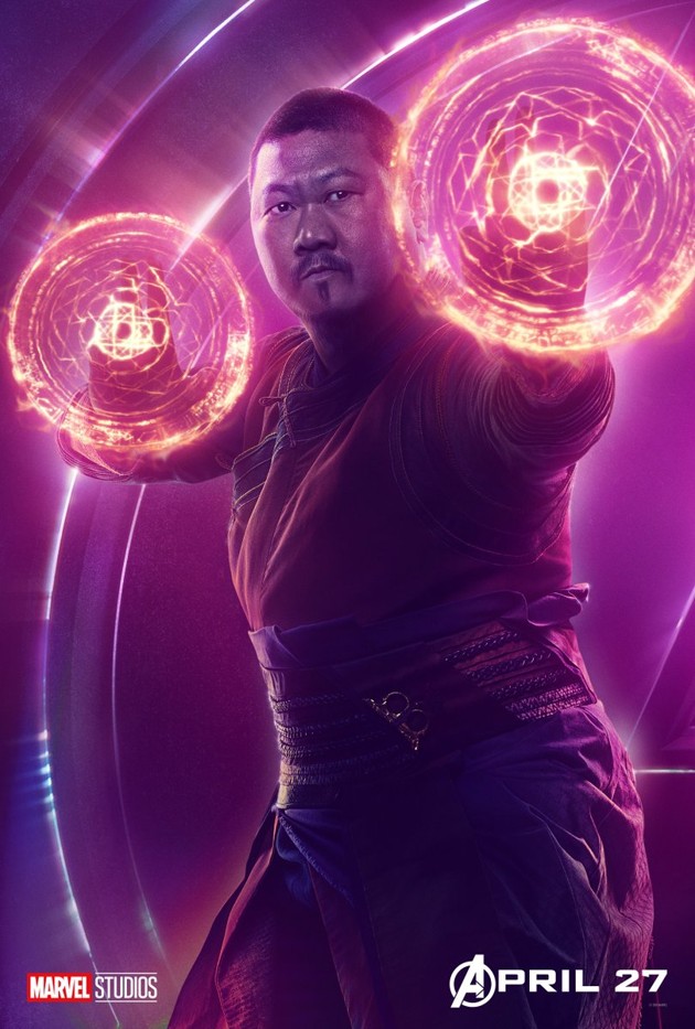 Gambar Foto Poster karakter Benedict Wong sebagai Wong di film 'Avengers: Infinity War'.