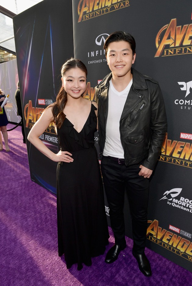 Foto Maia dan Alex Shibutani hadir di global premiere film 'Avengers: Infinity War'.