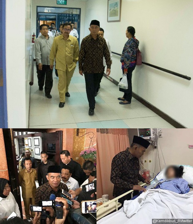 Gambar Foto Usai serangan bom bunuh diri di Surabaya, Menteri Pendidikan dan Kebudayaan (Mendikbud) Muhadjir Effendy mengusulkan agar masa libur siswa diperpanjang sampai situasi aman.