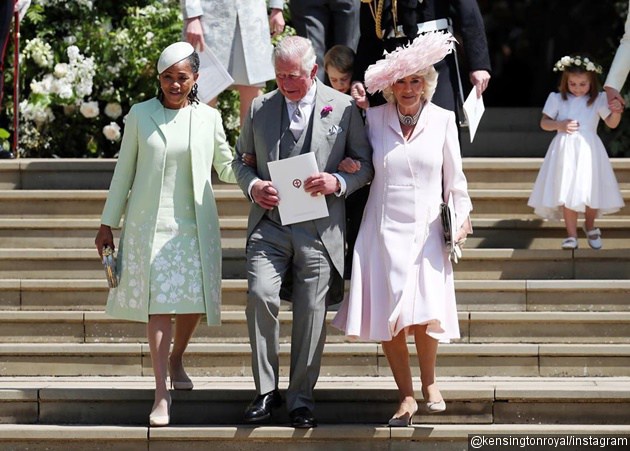 Gambar Foto Ibu Meghan Markle tampak akrab bersama dengan Pangeran Charles beserta istrinya, Camilla