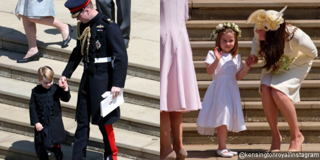 Gambar Foto Penampilan Pangeran George dan Putri Charlotte di Royal Wedding bikin netter gemas
