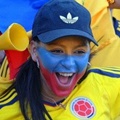 Copa America 2011: Salah satu suporter tim Kolombia di Pertandingan Kolombia vs Bolivia 
