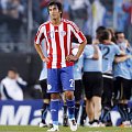 Espresi pemain Paraguay setelah kalah dari Uruguay 3-0 pada pertandingan Copa Amerika 2011