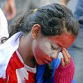Suporter Paraguay sedih setelah kekalahannya di Copa Amerika 2011