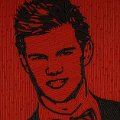 Gambar wajah Taylor Lautner dari Red Vines