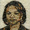 Potret Condoleezza Rice dari bahan beras