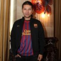 Gading Marten di Launching Akademi Sepakbola FCB Escola Indonesia