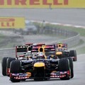Sebastian Vettel, Kimi Raikkonen dan Mark Webber di GP F1 Malaysia