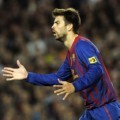 Gerard Pique di Spanish League Football Match