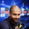 Pep Guardiola di News Conference Champions League