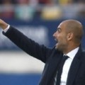 Pep Guardiola di Spanish First Division Soccer Match