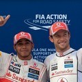 Jenson Button dan Lewis Hamilton di Malaysia F1 Grand Pix