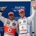Jenson Button dan Lewis Hamilton di Malaysia F1 Grand Pix