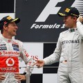 Jenson Button dan Nico Rosberg di Atas Podium GP F1 China 2012