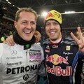 Michael Schumacher dan Sebastian Vettel Borpose usai Latihan