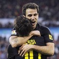 Cesc Fabregas dan Lionel Messi di La Liga Spanyol Mengalahkan Real Zaragoza