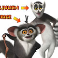 King Julien dan tangan kanannya Maurice dalam 'Madagascar 3: Europe's Most Wanted'