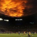 Hujan Lebat di Stadion Donbass Arena Saat Perancis vs Ukraina Euro 2012