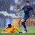 Samir Nasri dan  Vyacheslav Shevchuk di Perancis vs Ukraina Euro 2012