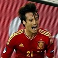 David Silva Merayakan Keberhasilan Setelah Mencetak Gol di Final Euro 2012