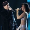 Ahmad Dhani dan Agnes Monica di Panggung 'Result & Reunion Show' Indonesian Idol 2012