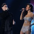 Ahmad Dhani dan Agnes Monica di Panggung 'Result & Reunion Show' Indonesian Idol 2012