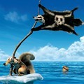 Scrat dan Gupta di Poster 'Ice Age: Continental Drift'