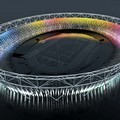 Karya Seni Stadium Olimpiade dengan Warna Spektrum Karya Sophie Smallhorn