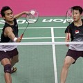Tontowi Ahmad dan Lilyana Natsir Saat Melawan Denmark di Olimpiade 2012