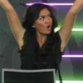 Agnes Monica Saat Mengisi Acara HUT Ke-6 Senayan City