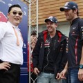 PSY Saat Bertemu Dengan Sebastian Vettel dan Mark Webber