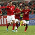 Selebrasi Pemain Indonesia Setelah Raphael Maitimo Mencetak Gol