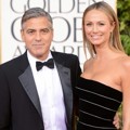 George Clooney dan Stacy Keibler di Red Carpet Golden Globe Awards 2013