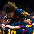 Carles Puyol Merayakan Gol Kedua Barcelona Saat melawan Getafe