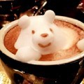 Karya Seni Busa Latte 3D Bentuk Beruang Kutub