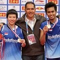 Lilyana Natsir dan Tontowi Ahmad Bersama Ketua Umum PBSI, Gita Wirjawan