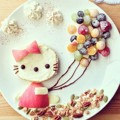 Hello Kitty yang Membawa Balon Buah-buahan