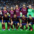 Tim Barcelona Sebelum Laga Dimulai di Camp Nou