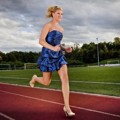 Julia Plecher Pemegang Rekor Lari Tercepat dengan Sepatu High Heels